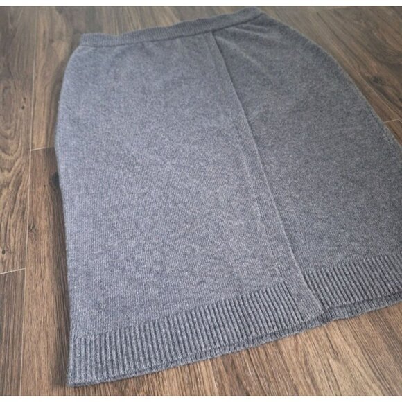 💙 Banana Republic Pull On Merino Wool Blend Size L/XL Midi Skirt Preppy Fall Ch - Picture 4 of 8